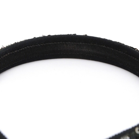 MIU MIU Hairband Sequins Silver Copper Green Black Hair Accessory